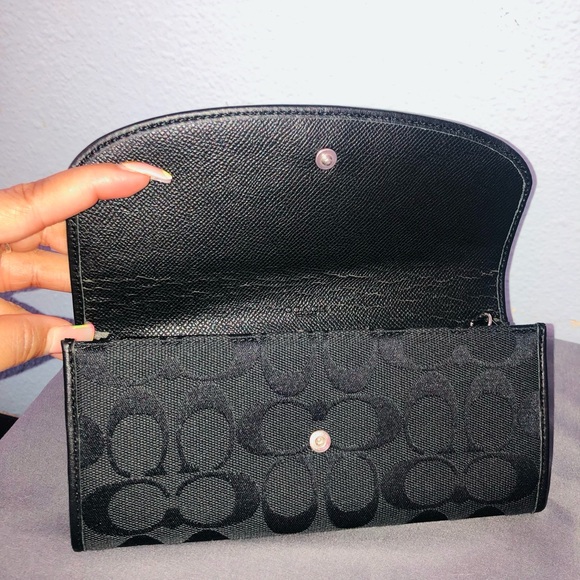 Coach Black Clutch with Signature Monogram - Picture 2 of 4